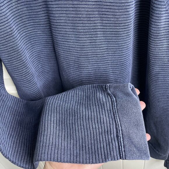 Tommy Bahama Relax Blue Knit 1/4 Zip Pullover Sweater Cotton Men's Large - Picture 4 of 12